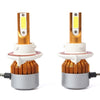 C6 Universal Automobile Headlight Gold Modified Lamp Kit Car LED Conversion COB Bulbs Lamps 6500K White Light