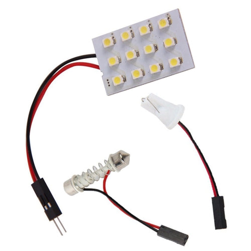 SMD 3528 LED لوحة بيضاء سيارة القراءة خريطة مصباح السيارات قبة الداخلية لمبة ضوء السقف مع محول T10 