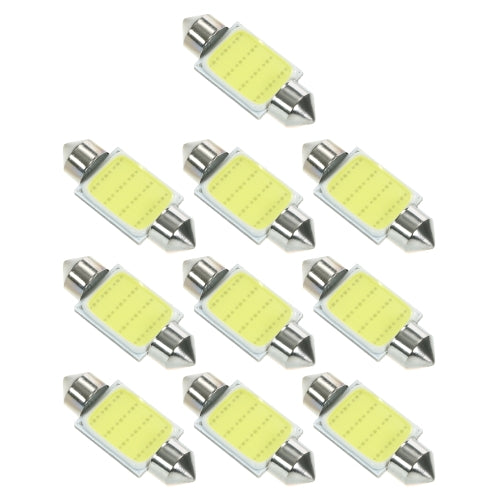 10pcs fesoon 36/39/41mm c5w cob LED أبيض داخلي SMD مصباح السيارة المصدر مصباح القبة القبة القبة