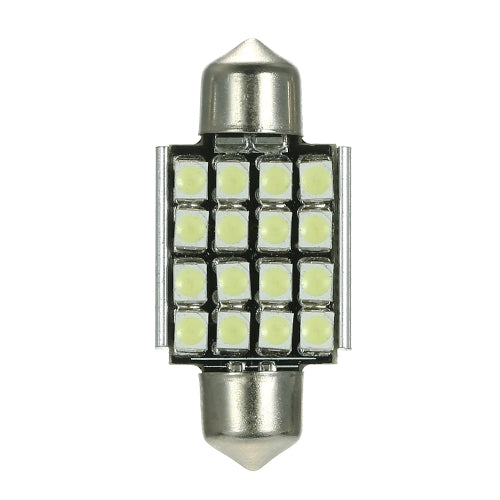 White 12V 36mm 16 SMD 3528 Car Interior Dome Festoon LED Light Bulbs Lamp