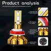 NightTech 2Pcs Car LED Head Light 48W 5200LM H4 LED Headlight Bulbs Waterproof IP68 Car Led Driving Lamp With High Beam Dipped Headlight Switching