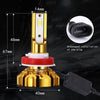 NightTech 2Pcs Car LED Head Light 48W 5200LM H4 LED Headlight Bulbs Waterproof IP68 Car Led Driving Lamp With High Beam Dipped Headlight Switching