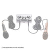 Karaoke Sound Mixer Dual Mic With Cable - Silver