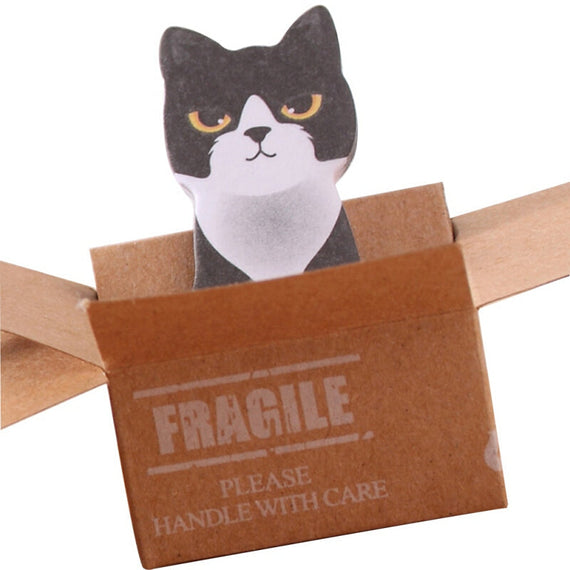 ملاحظات ملصق كاواي بريميوم كيتي - أسود