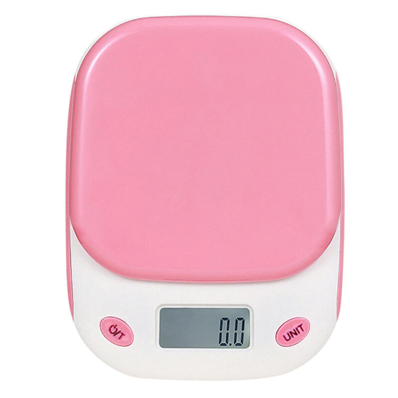 Kitchen Multi-functional Food Scale with Tray - Pink