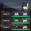 140leds Solar Powered Wall Lamp Lighting Sensor and PIR Motion Sensor Control Three Sides Wall Mounted Light