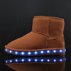 حذاء ثلج من الصوف LED - بني