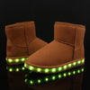 حذاء ثلج من الصوف LED - بني
