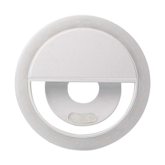 مصباح حلقي LED للتصوير الفوتوغرافي عالي الجودة - أبيض