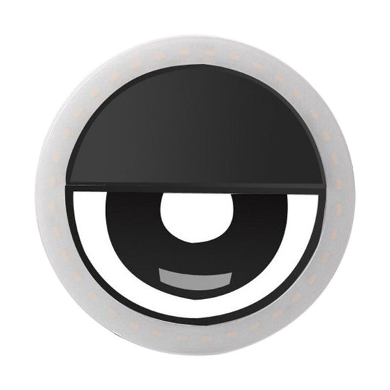 مصباح حلقي LED للتصوير الفوتوغرافي عالي الجودة - أسود