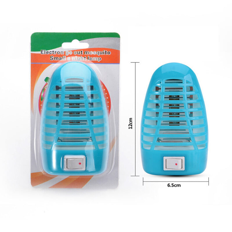 LED electric mosquito fly pest insect killer night light mini mosquito killer 555 / American standard - Blue