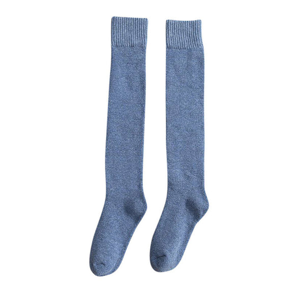 جوارب للسيدات فوق الركبة - لون أزرق 