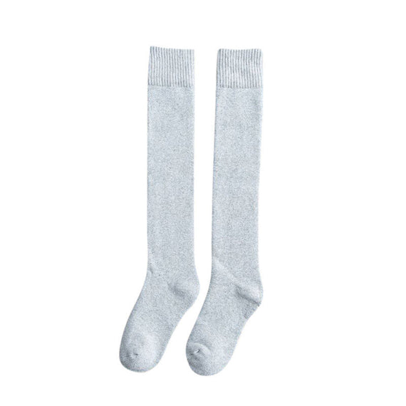 جوارب للسيدات فوق الركبة - رمادي فاتح