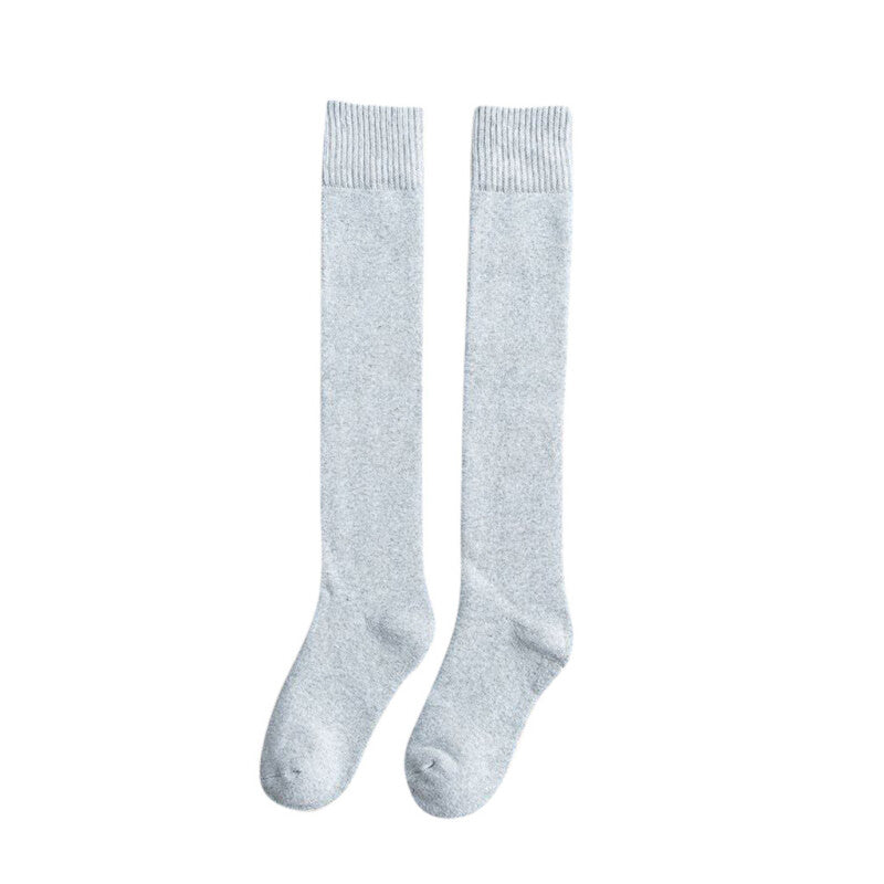جوارب للسيدات فوق الركبة - رمادي فاتح