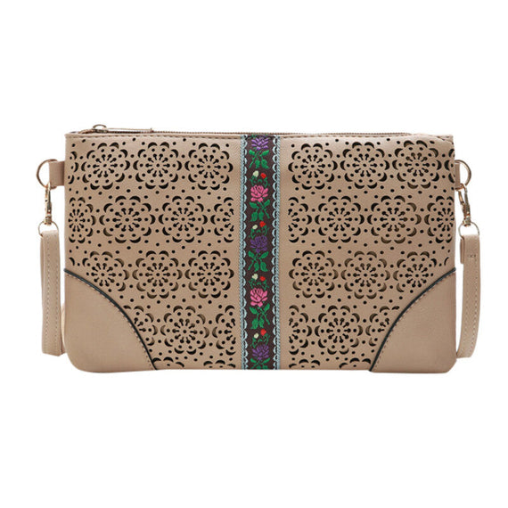 ليدي Openwork Bag Embroidery Bag - khaki