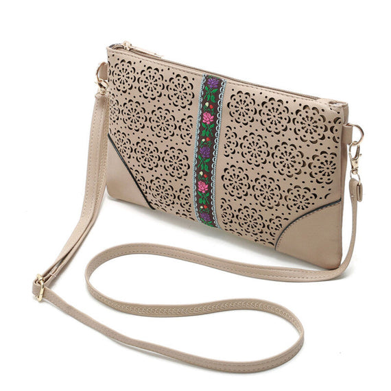 ليدي Openwork Bag Embroidery Bag - khaki