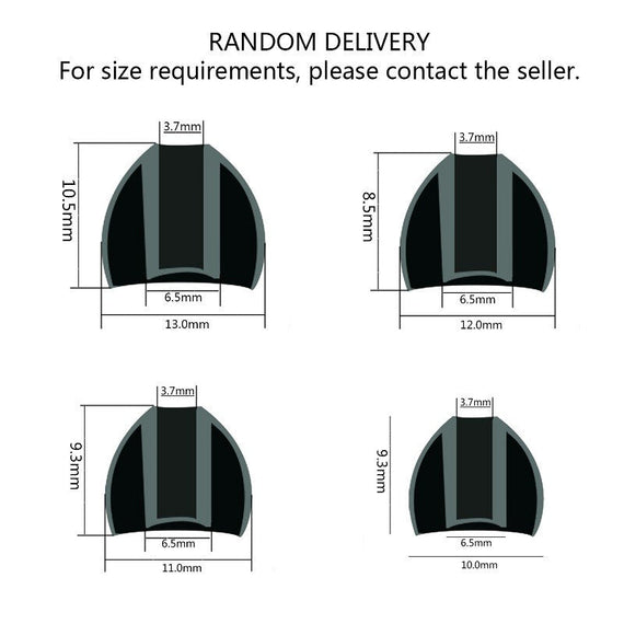 سدادات أذن سيليكون لسماعات الرأس من لانياسير - أسود