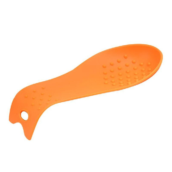 حامل سيليكون كبير ومتين للمطبخ - برتقالي