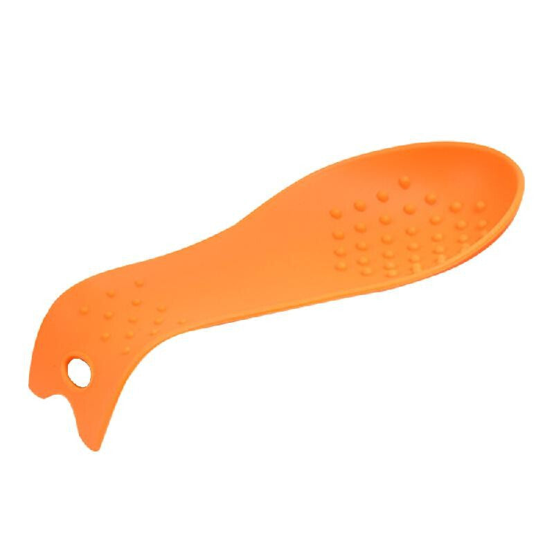 حامل سيليكون كبير ومتين للمطبخ - برتقالي