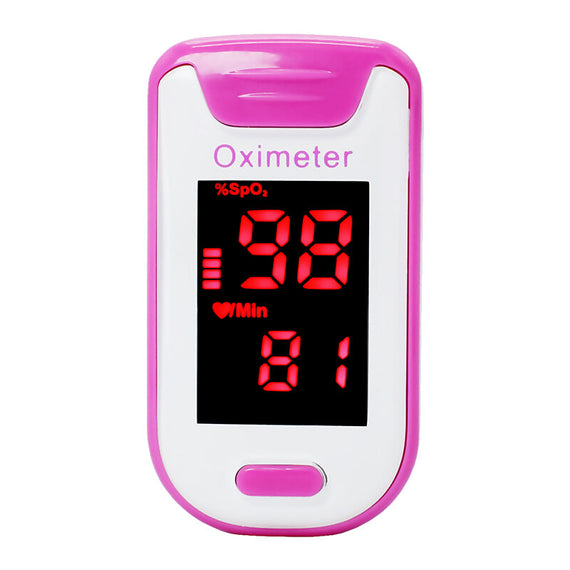 Led Premium Finger Blood Pressure Meter - Pink