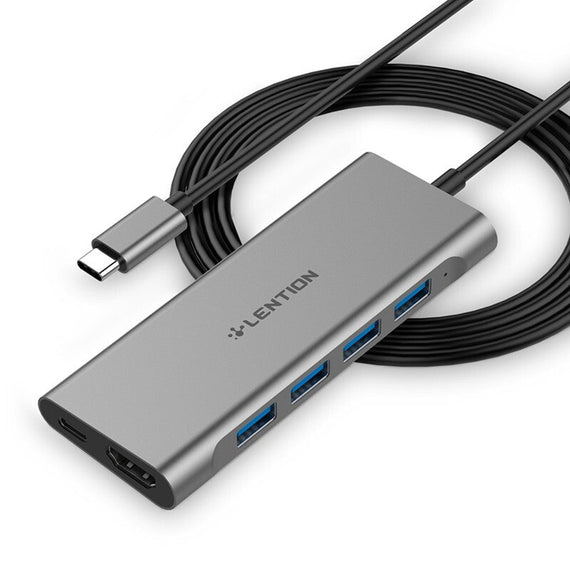 Lention Premium Multiport USB Hub - Space Gray