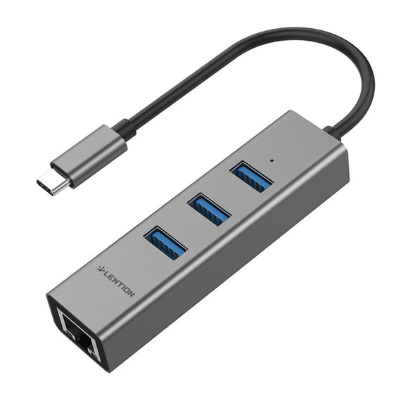 Lention Premium Usb C Gigabit Hub - Space Grey