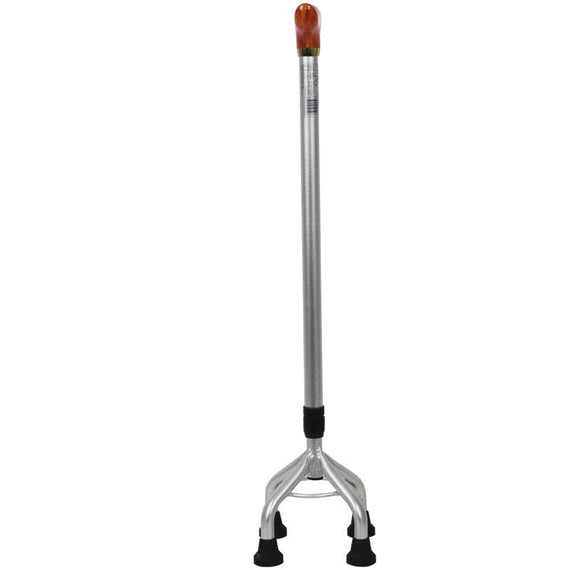 عكازات خفيفة الوزن قابلة للتعديل بأربعة مخالب - فضية 