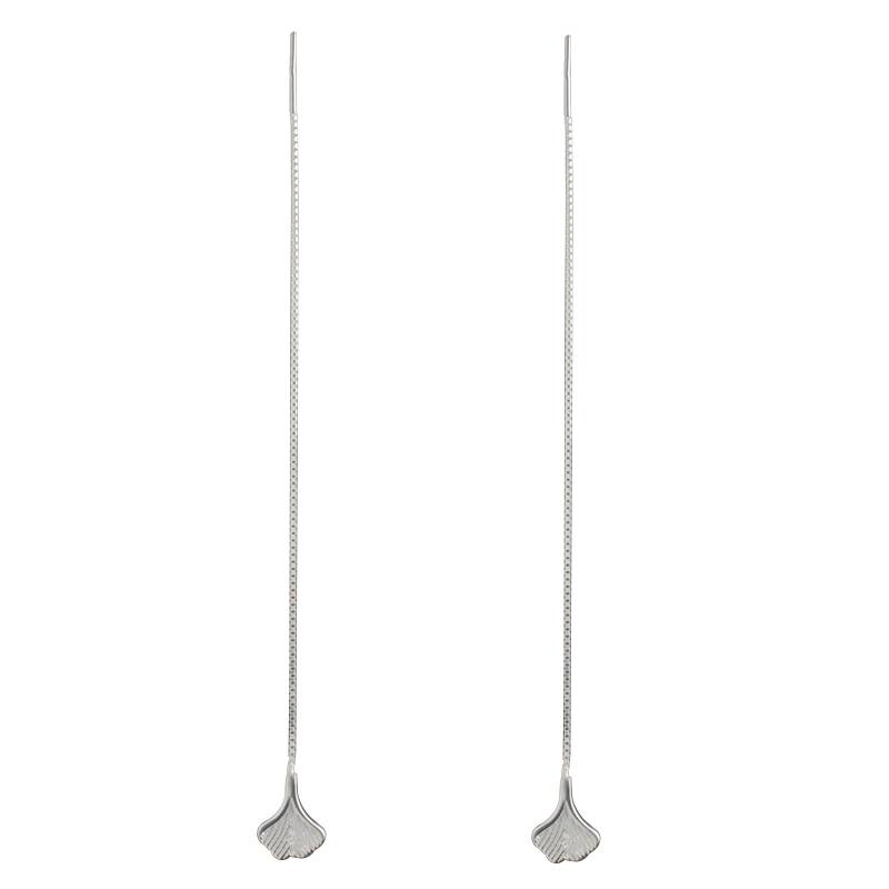 Luo Linglong Premium Silver Drop Earrings - Silver