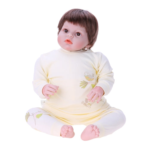 مجموعة ملابس الأطفال 2pcs للجنسين 100 ٪ من القطن ملابس الأطفال ملابس الملابس طويلة الأكمام قمم طويلة السراويل الربيع في فصل الشتاء الخريف لطفلة حديثي الولادة بوي بوي الطائر الطباعة الأصفر 3-6M