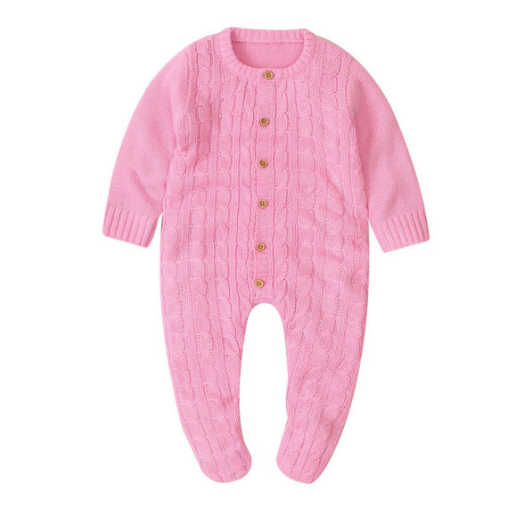 Matoen Knitted Romper Sweater - Pink