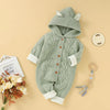 Matoen Hooded Romper Sweater - Green