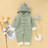 Matoen Hooded Romper Sweater - Green