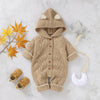 Matoen Hooded Romper Sweater - Khaki