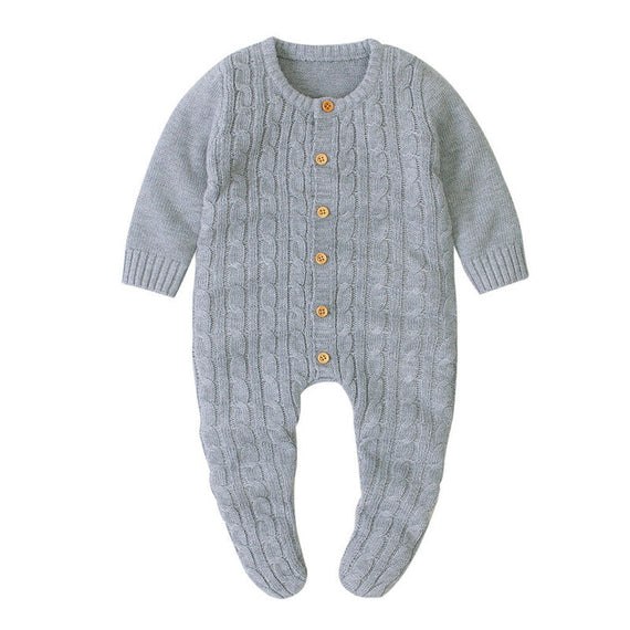 Matoen Knitted Romper Sweater - Gray