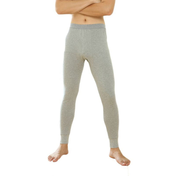 Men's Thermal Underwear Cotton Pants - Light Gray