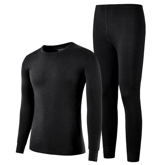 Men's Thin Cotton Thermal Underwear - Black
