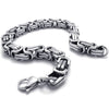 Mens Premium Lobster Stainless Chain Bracelet - Silver