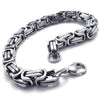 Mens Premium Lobster Stainless Chain Bracelet - Silver