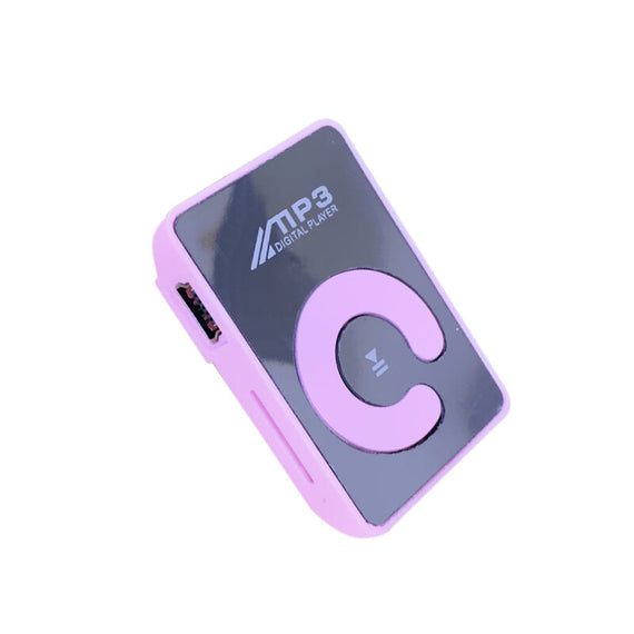 Mini Portable Fashionable Sports Clip MP3 Player - Pink