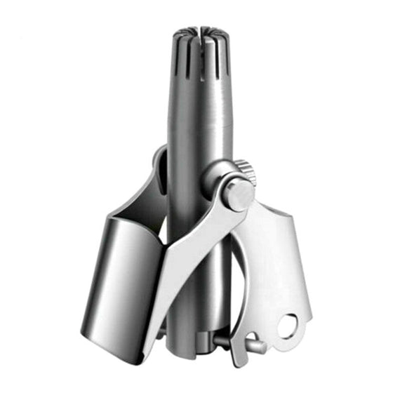 ماكينة تشذيب شعر الأذن والأنف الصغيرة المقاومة للماء - فضي 