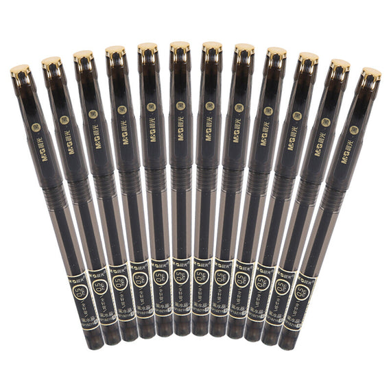 Morning Light Premium 12Pcs Full Needle Pen - Black Crystal
