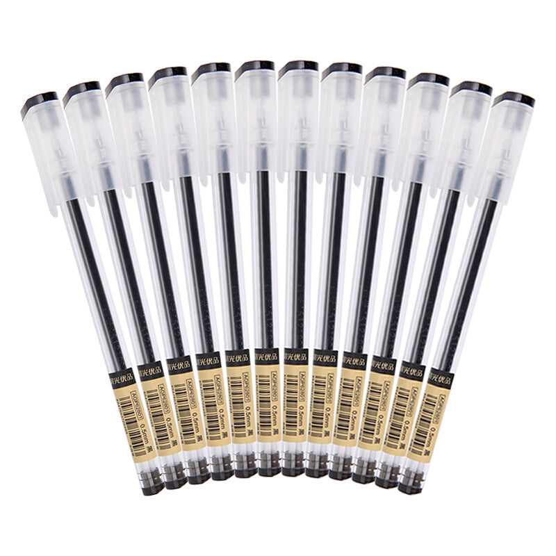 Morning Light Premium 12Pcs Gourd Head Pen - Black