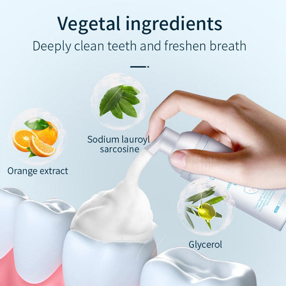 Mousse Cleaning Stain Removal Toothpaste - Green