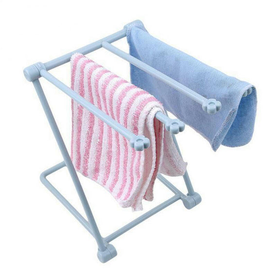 Multi-Functional Foldable Towel Rack - Blue