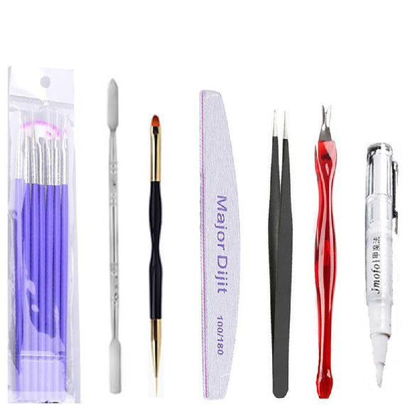 مجموعة لوازم طلاء الأظافر الجل التي يمكنك صنعها بنفسك - أسود 