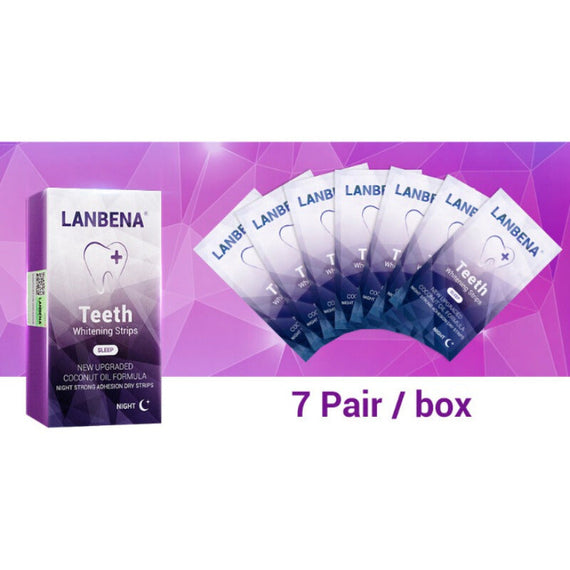 شرائط تبييض الأسنان الطبيعية لنظافة الفم - أرجواني 