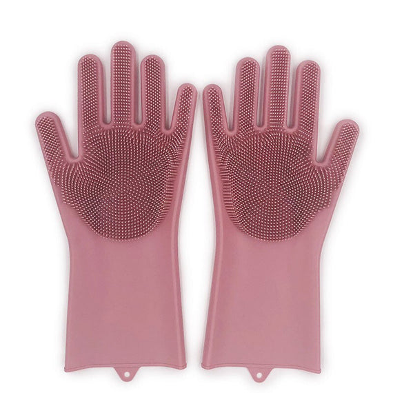 Neillien Durable Silicone Dish washing Gloves - Magenta