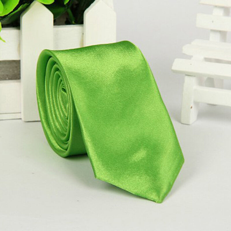 New Classic Men Jacquard Woven Silk Necktie - Green
