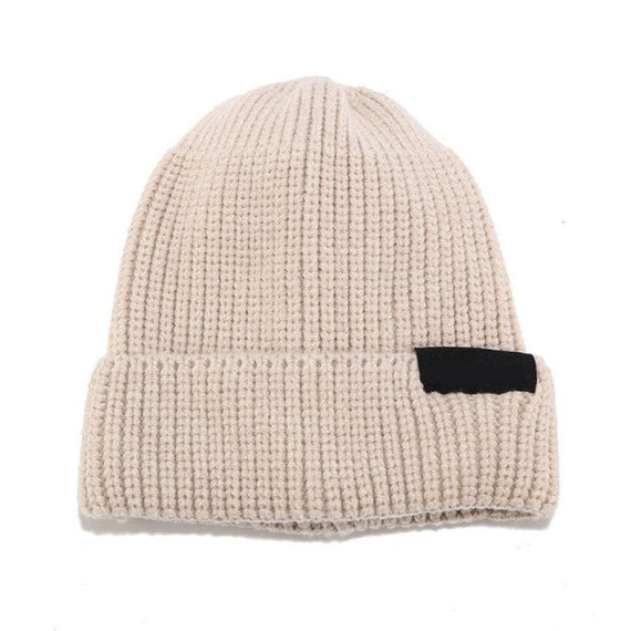 قبعة محبوكة كاجوال للجنسين من New Fashion - بيج 