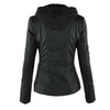 New Fashionable Women's Leather Jacket - Black